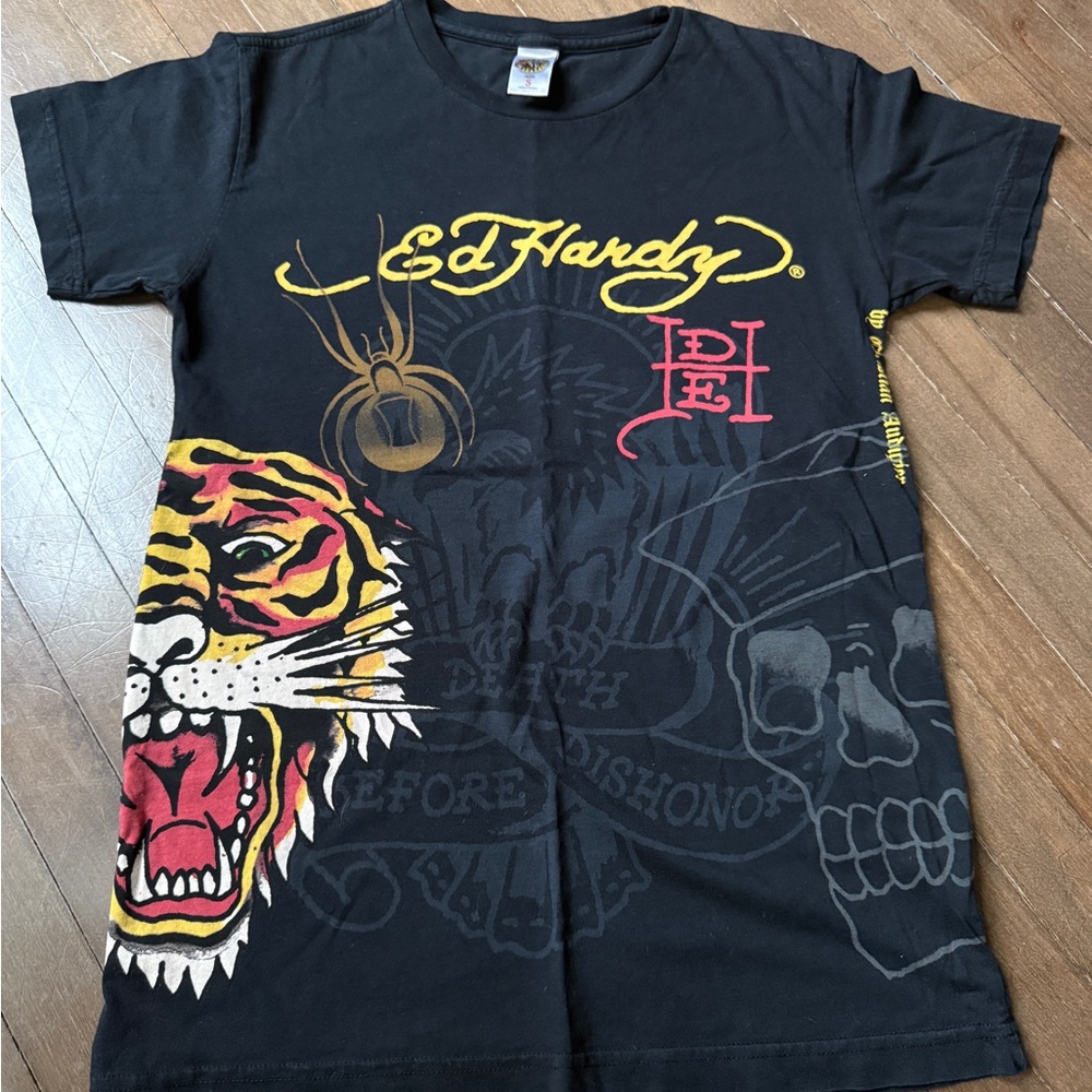 Ed Hardy Black Graphic T-Shirt
